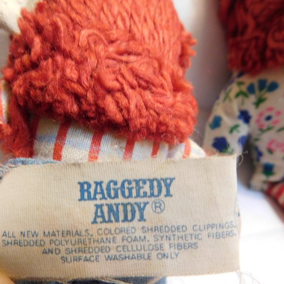 Vintage Raggedy Ann and Andy Dolls KNICKERBOCKER - Picture 4 of 9